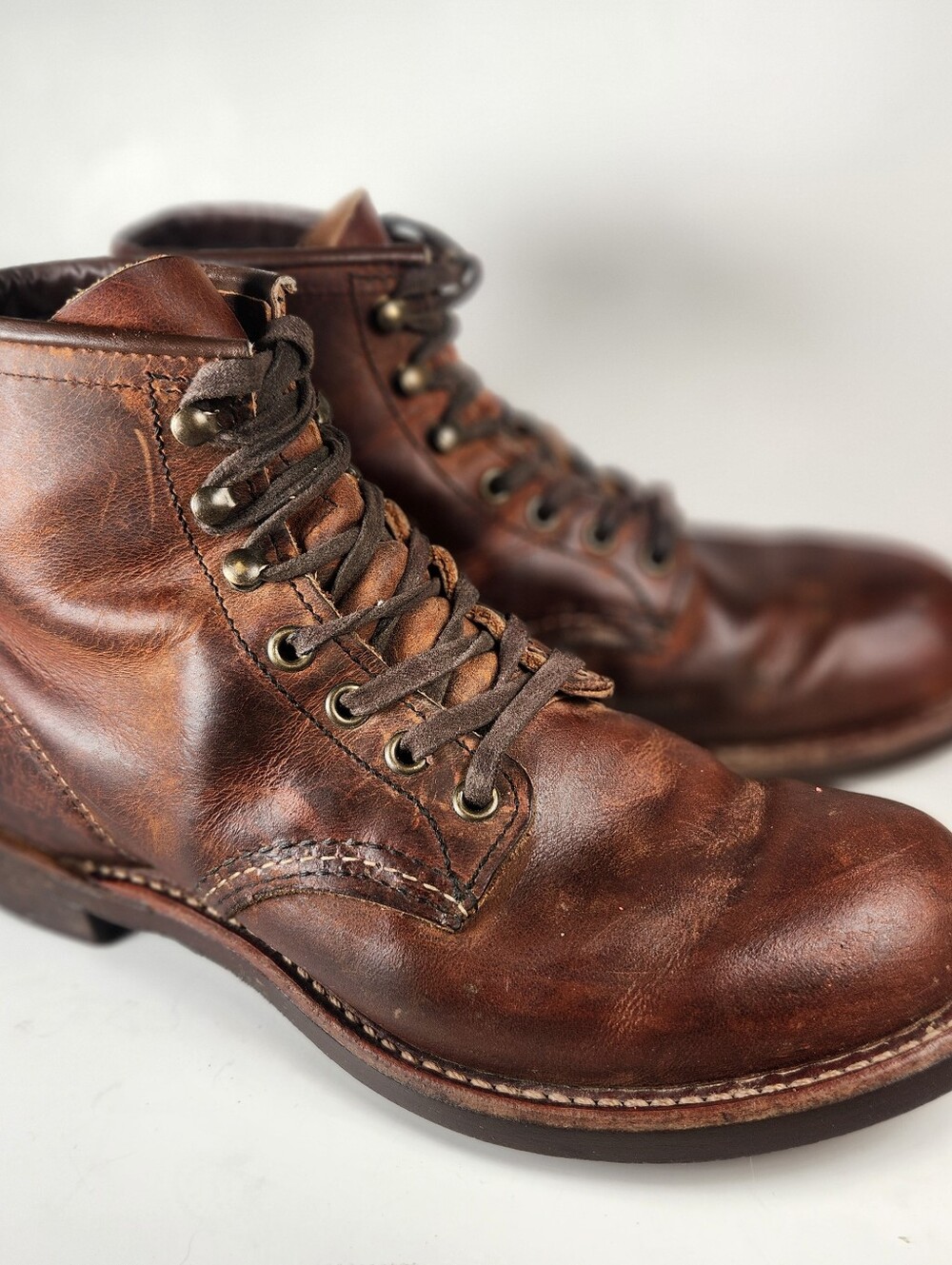 RED WING Mens Heritage Blacksmith Boot Size 7 Copper Leather Made USA 3343 Shoe